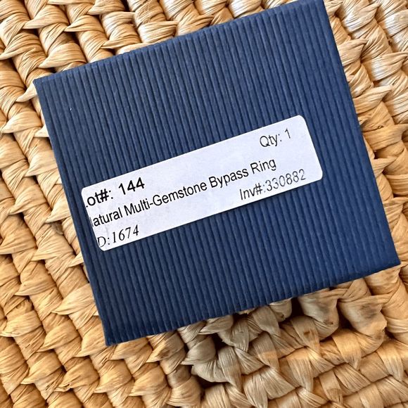 Natural Multi-Gemstone Infiniti Ring Size 7.5 - Picture 9 of 9